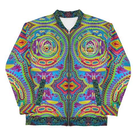 Unisex Tiedye Spinception Bomber Jacket W/ LOGO