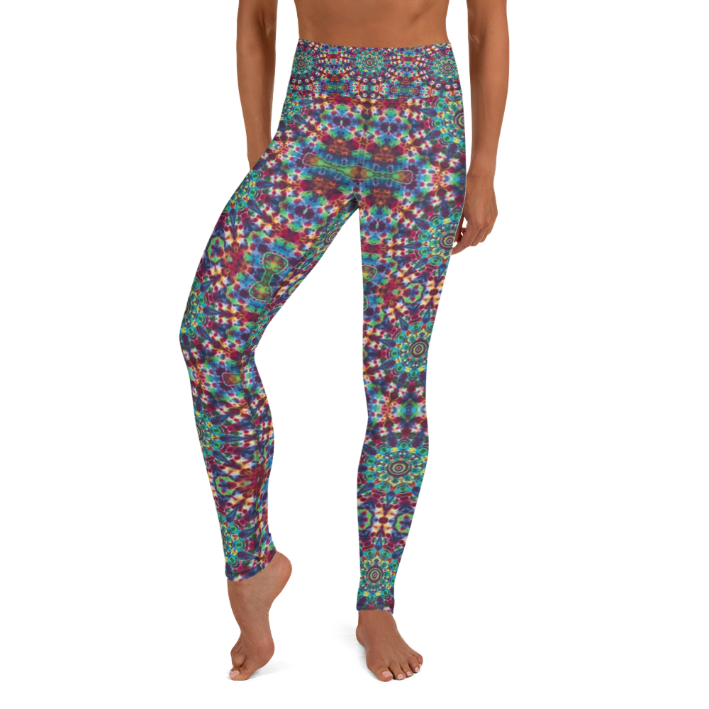 Tiedye Mandala Print Yoga Leggings